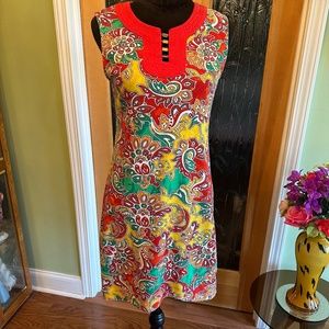 Rafaella Colorful Paisley Sleeveless Dress Size P/S